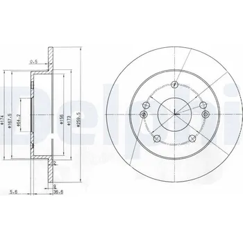 Brzdový kotouč Brzdový kotouč DELPHI BG3906