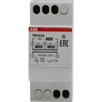 Transformátor Transformátor na lištu DIN 15W, primární napětí: 230V, sekundární napětí: 24V, 65 x 85 x 35mm