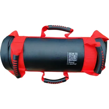 Posilovací powerball Merc sport Power Bag 10 kg – černo-červený
