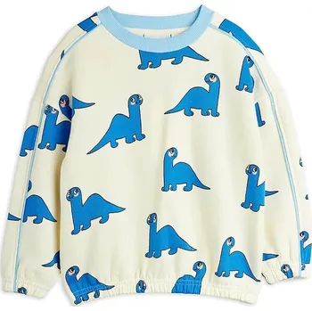 Chlapecká mikina Dětská bavlněná mikina Mini Rodini Dino 25720114 bílá 00X, vel. 104-110