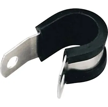 Stahovací páska HellermannTyton ALU13C-ALUCR-NABK-C1 upevňovací příchytka 211-15130 Průměr kabelového svazku (rozsah) 17.50 mm (max) s ochranným profilem z chloroprenu