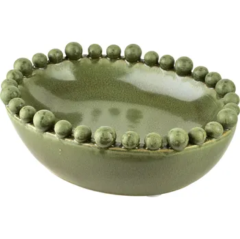 Oválná dekorativní miska Yarine Ball zelená