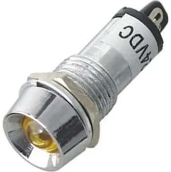 kontrolka 12V LED žlutá do otvoru 12mm