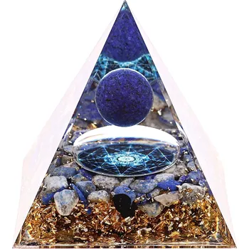 Drahý kámen Magieprirody.cz Orgonit pyramida 6x6 cm Lapis Lazuli #OR166 Síla moudrosti a komunikace