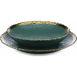 Keramická sada talířů Kati Green Gold 8ks