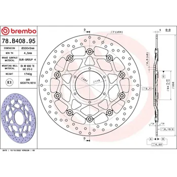 Brzdový kotouč Brzdový kotouč BREMBO 78B40895