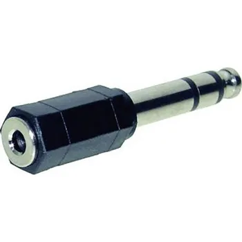 Audio kabel TRU COMPONENTS adaptér jack jack zástrčka 6,3 mm - jack zásuvka 3,5 mm stereo, mono Pólů:3, 2 1 ks