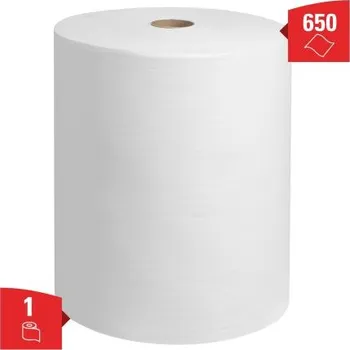 Utěrka Opakované použití Role, počet ubrousků: 650, Bílá, Všeobecný úklid Kimberly Clark 1, sortiment: WypAll Suché