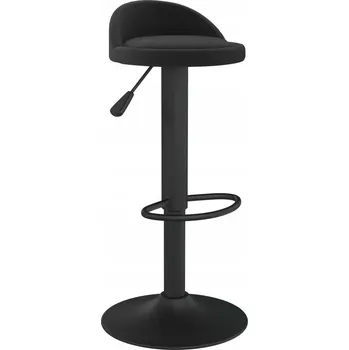 Barová židle Černá barová stolička otočná s nastavitelnou výškou, 36 x 38 x (72-94) cm