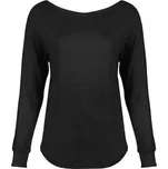 Mantis Prodloužené dámské tričko s dlouhým rukávem - Černá | M