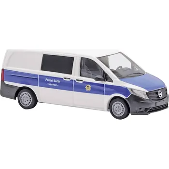 Modelová železnice Busch 51158 H0 model zásahového vozidla Mercedes Benz Vito, policie Berlín Service