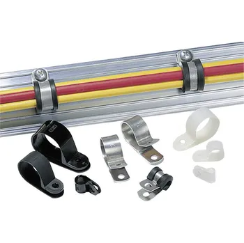 Organizace kabelů HellermannTyton ALU5-ALU-NA-C1 upevňovací příchytka šroubovací 211-10050 Průměr kabelového svazku (rozsah) 8 mm (max) stříbrná 1 ks