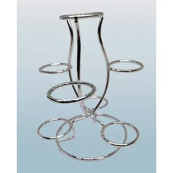 Svícen Stříbrný stojan na 7 koulí – kovový, výška 14 cm