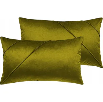 Povlak na polštářek DEKORAČNÍ povlak na polštář velur samet olivová II zelená zeleň sada P+L 40x50