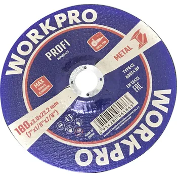 WorkPro WP406423 Řezný kotouč 180 mm 10 ks kov