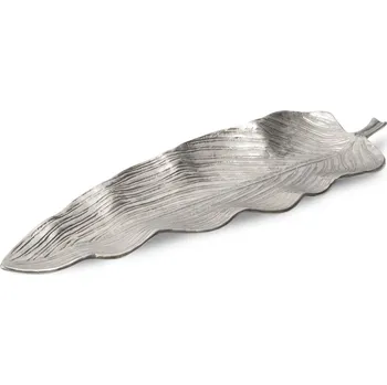 DEKORAČNÍ TALÍŘ SARA (03) 45X16X3 CM STŘÍBRNÝ