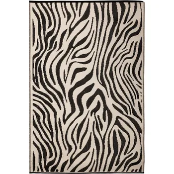 Koberec Koberec Zebra, 150x242,5 cm, bílá/černá