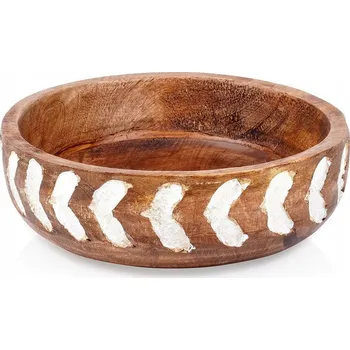 DŘEVĚNÁ MÍSA Z AKÁCIOVÉHO DŘEVA NA OVOCE, SALÁTY A POCHUTINY - VELKÁ