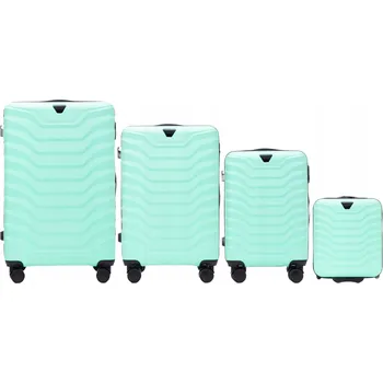 Wings Sada pevných kufrů z ABS PEA01-4KPL16'-L.GREE 218 l