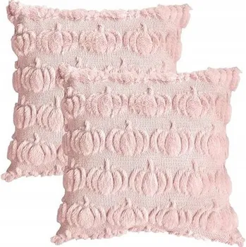 Povlak na polštářek Dekorační povlak na polštář 45x45 cm, Vzor dýně, Růžová barva, 2 ks