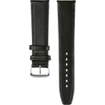 Kožený řemínek na hodinky 22 mm černý