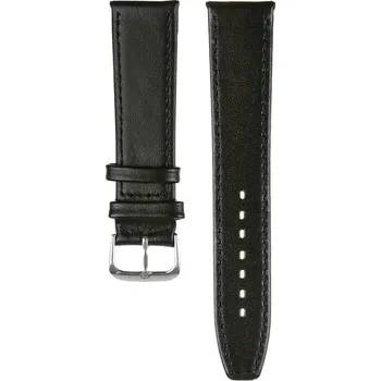 Řemínek na hodinky Kožený řemínek na hodinky 22 mm černý