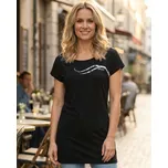 Dámské prodloužené triko ALTISPORT CARRYOVER ALW001123 ČERNOBÍLÁ XS