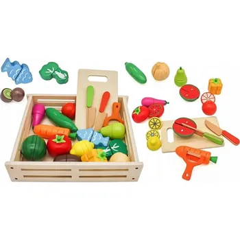 Kuchyňské prkénko LT282 LANDTOYS DŘEVĚNÁ BEDÝNKA OVOCE ZELENINA NA SUCHÝ ZIP PRKÉNKO NA KRÁJENÍ
