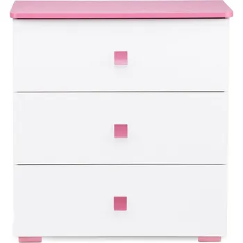 Komoda Dětská komoda PABIS růžová/bílá