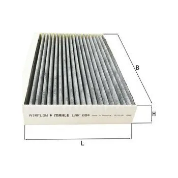 Filtr do auta Filtr vzduchu v interiéru MAHLE ORIGINAL LAK 684