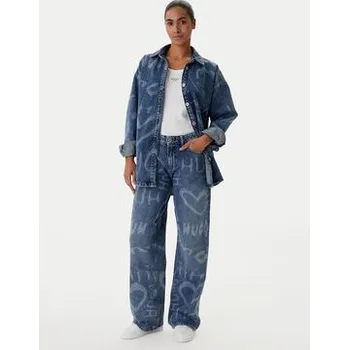 Pánské džíny HUGO Jeansy Gamala 50553051 Modrá Baggy Fit 32_32