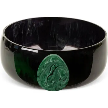 DEKORAČNÍ SKLENĚNÁ MISKA CAPRI (01) 25X26X10 CM ČERNÁ