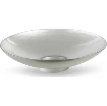 DEKORAČNÍ SKLENĚNÁ MISKA KALA (FI) 35X9 CM STŘÍBRNÁ