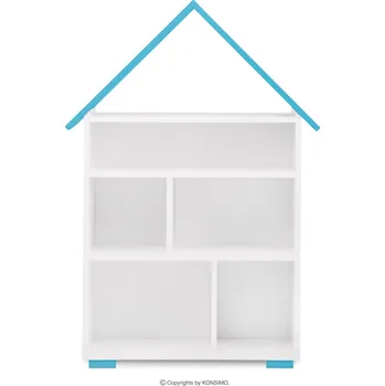 regál Dětský regál na hračky PABIS modrý/bílý