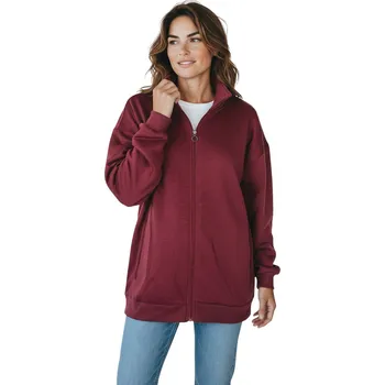 Dámská mikina Tovta Dámská zateplená rozepínací mikina GAGA Barva: Vínová, Velikost: 3XL-4XL