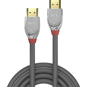 Audio kabel LINDY HDMI kabel Zástrčka HDMI-A, Zástrčka HDMI-A 0.50 m šedá 37870 4K UHD HDMI kabel