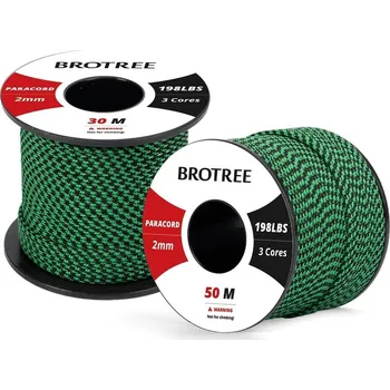 Nylonová šňůra Brotree 30 m černozelená