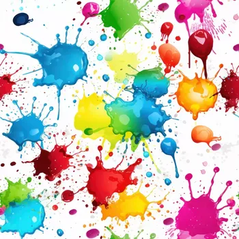 Úplet, Barevné kaňky na bílé (E) (Top kvalitní úplet Bella digitisk)