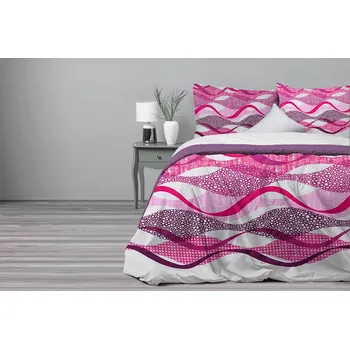 Povlečení Povlečení z mikrovlákna ARTIP 140x200 cm růžovo-fialové