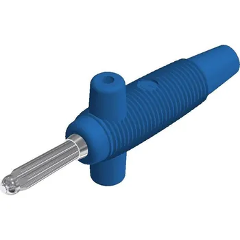 Krokosvorka Hirschmann Test a Measurement Buela 300 K banánkový konektor zástrčka, rovná Ø pin: 4 mm modrá 1 ks
