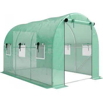 Fóliovník Fóliovník s rolovacími dveřmi na 2 zipy 3 x 2 x 2 m | zelený