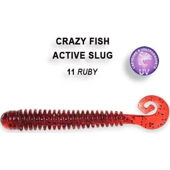 Umělá nástraha Gumová nástraha Crazy Fish Active slug 7,1cm 1 Ruby (8ks)