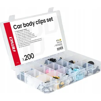 Brzdová hadice Sada spon a kolíků do auta, střední, 200 ks, AMIO-04739