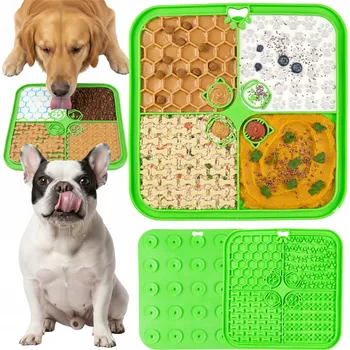 Miska pro psa Silikonová miska pro pomalé krmení Wesoły Pupil zelená 0,2 l