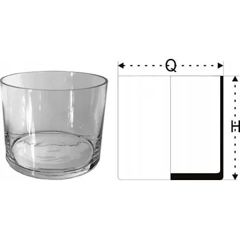 Váza Váza Sigma-Glass sklo 12,5 x 10 cm