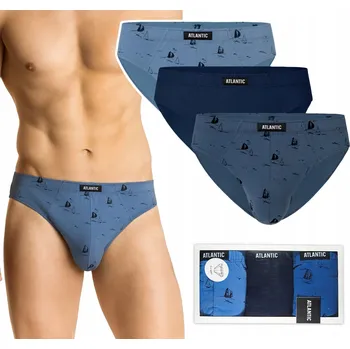 Slipy Pánské slipy 3-BALENÍ sportovní ATLANTIC 3MP-130 - XXL