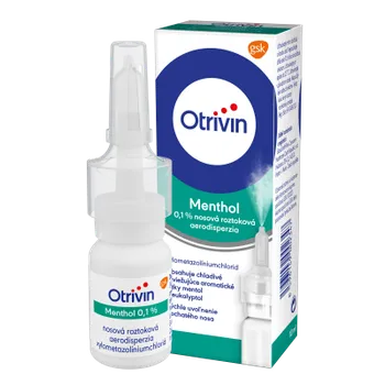 Nosní sprej Otrivin Menthol 1mg/ml nosní sprej při léčbě ucpaného nosu 10 ml