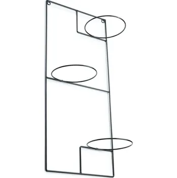 Květináč NÁSTĚNNÝ DRŽÁK NA KVĚTINÁČ SIMPLY 71X31X17 CM ČERNÁ