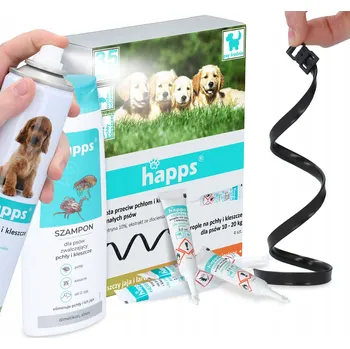 Antiparazitikum pro psa Kapky PROTI KLÍŠŤATŮM A BLECHÁM pro PSY 10-20 kg + OBOJEK Proti Klíšťatům pro Psy 35 cm + ŠAMPON KD