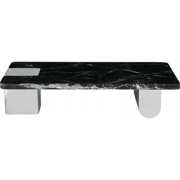 Konferenční stolek Moderní obdélníkový konferenční stolek s mramorovou deskou 140x80 cm Mist Černý